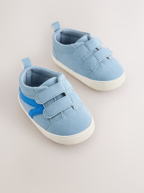 Blue Touch Fastening Baby Trainers (0-2mths)