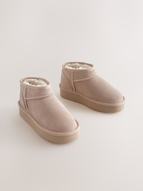 Sand Standard Fit (F) Water Repellant Suede Pull On Boots