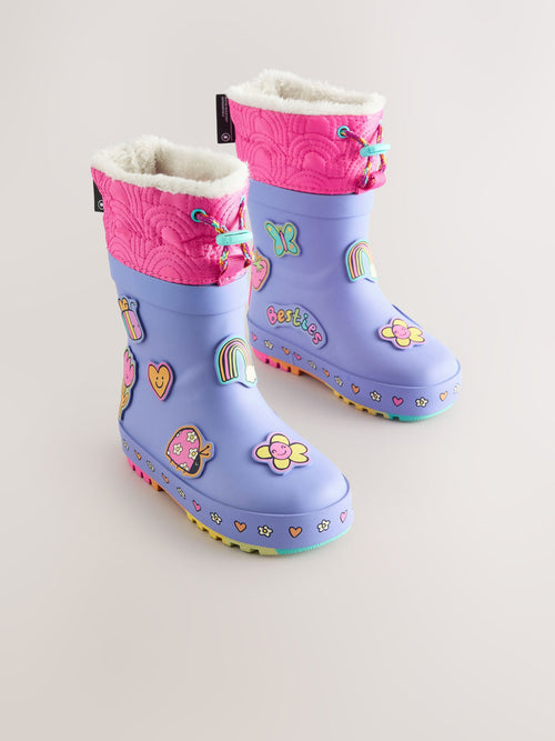 Purple/Pink Jolly Thinsulate Lined Cuff Wellies