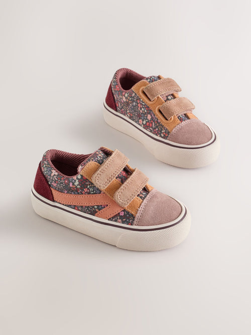 Multi Floral Wide Fit (G) Touch Fastening Trainers