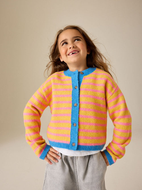Yellow Stripe Cosy Cardigan (3-16yrs)