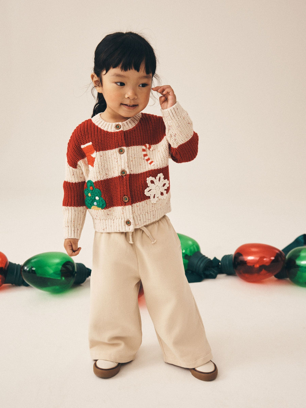 Holly Jolly Embroidered Christmas Cardigan (3mths-7yrs)