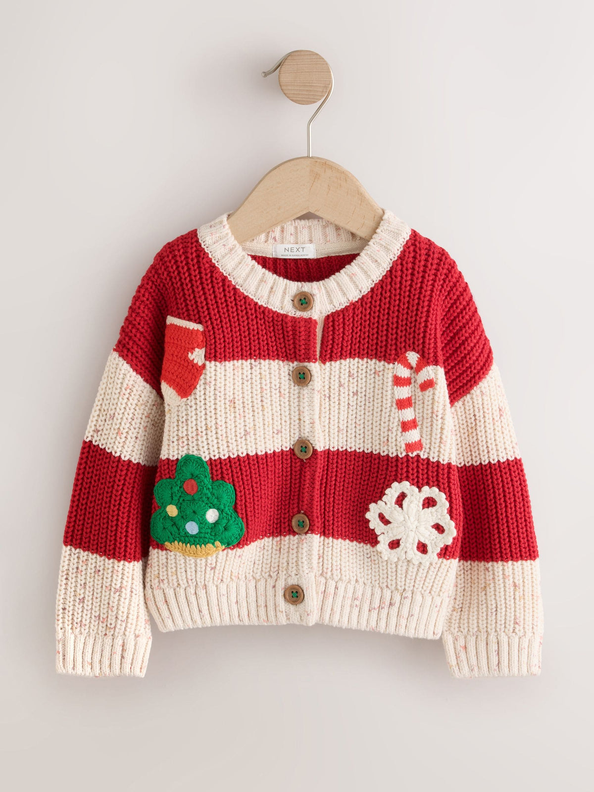 Holly Jolly Embroidered Christmas Cardigan (3mths-7yrs)