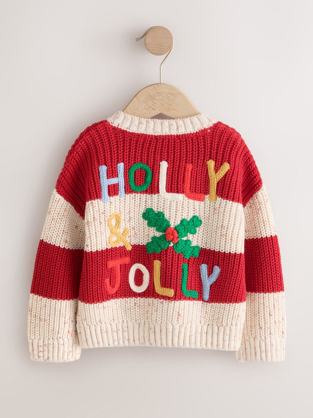 Holly Jolly Embroidered Christmas Cardigan (3mths-7yrs)