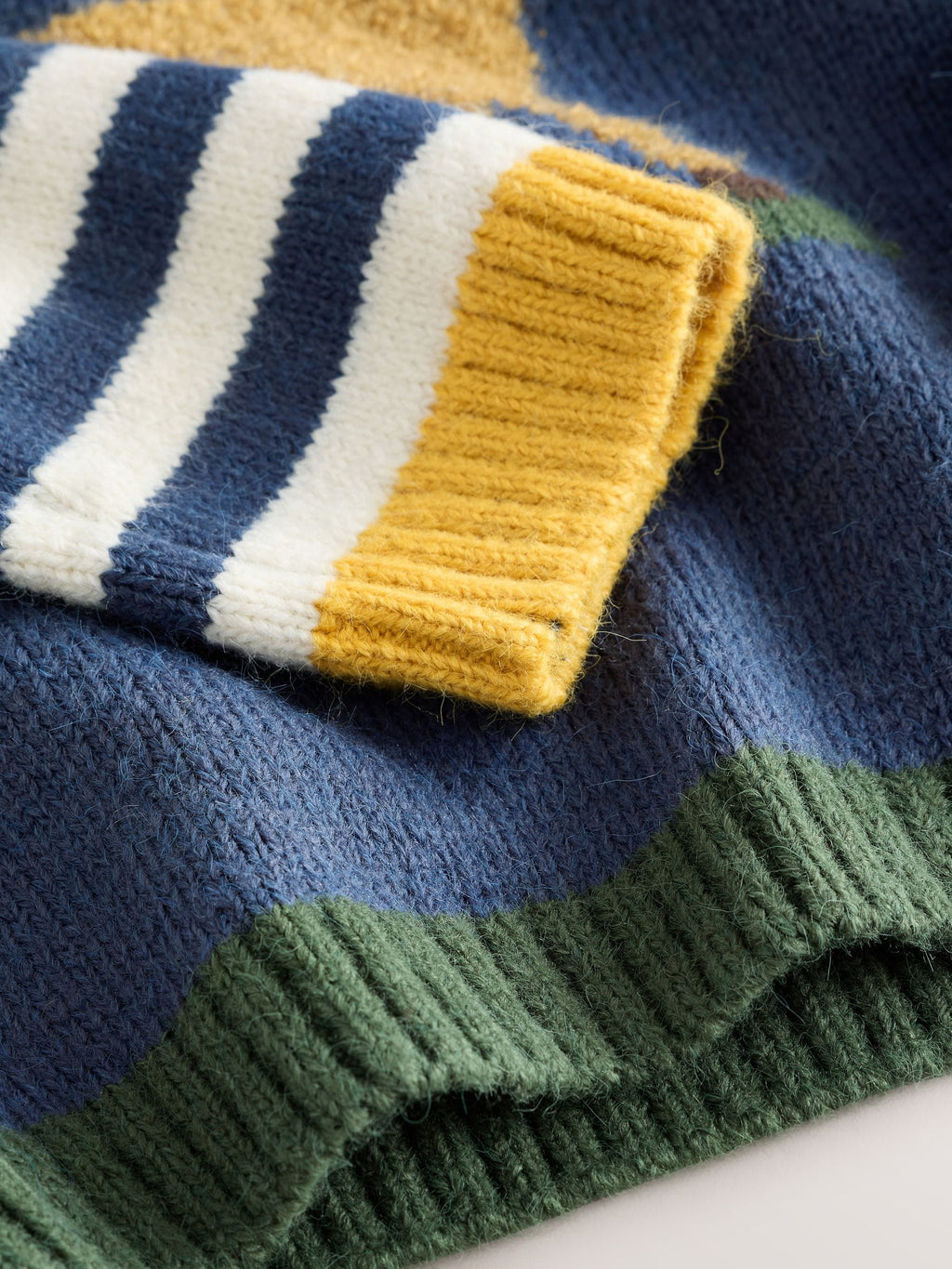 Navy Blue Horse Character Knitted Crew Neck Jumper (3mths-7yrs)
