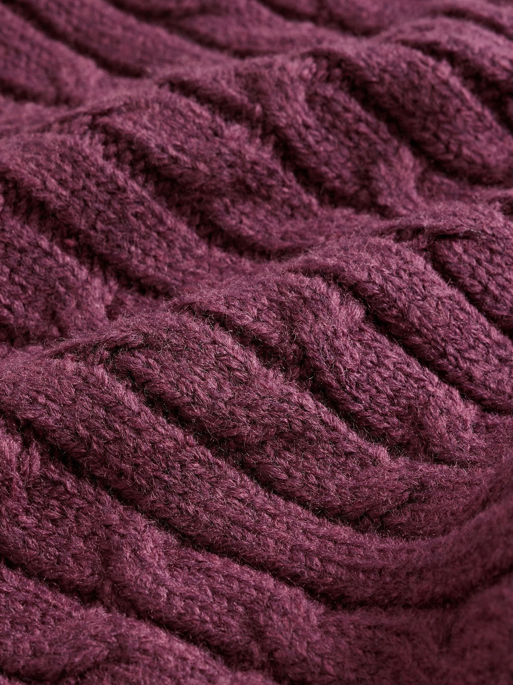 Plum Purple Cable Knit Crew Neck Jumper (3mths-7yrs)
