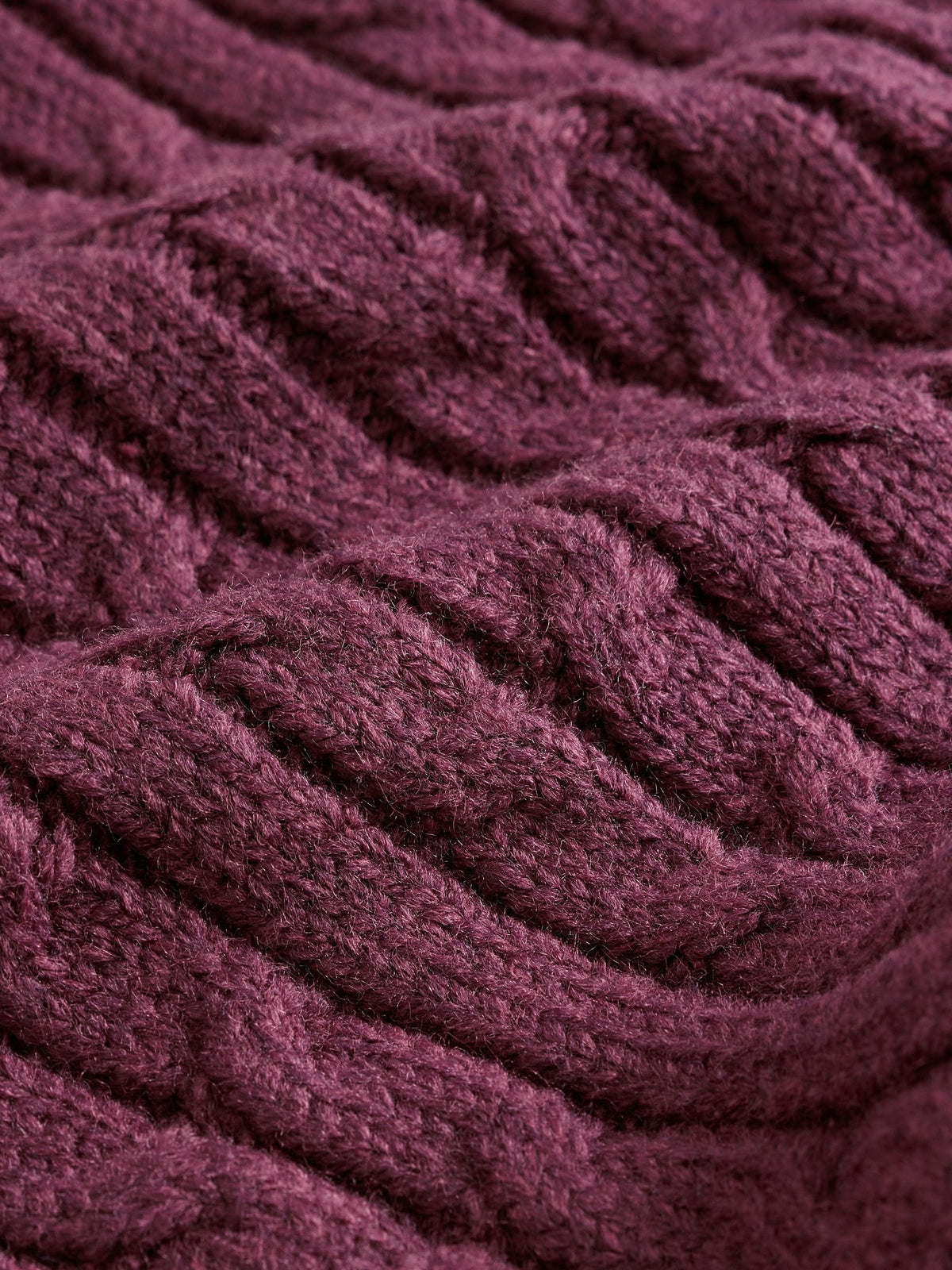Plum Purple Cable Knit Crew Neck Jumper (3mths-7yrs)