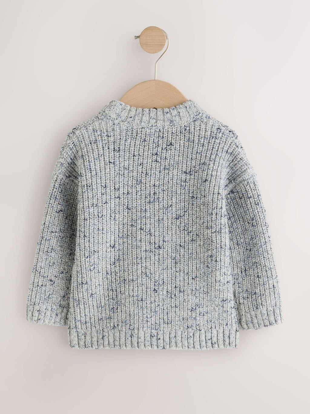 Grey Twist Knitted Crew Neck Jumper (3mths-7yrs)