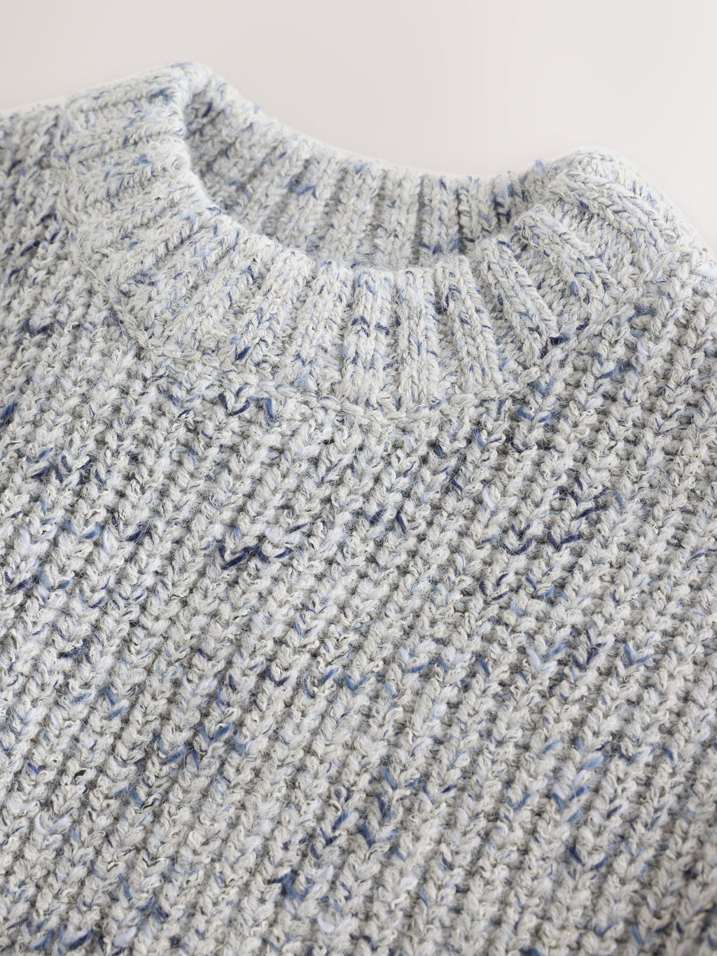 Grey Twist Knitted Crew Neck Jumper (3mths-7yrs)
