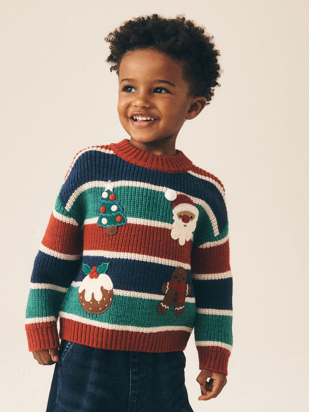 Multi Christmas Crew Neck Jumper (3mths-10yrs)