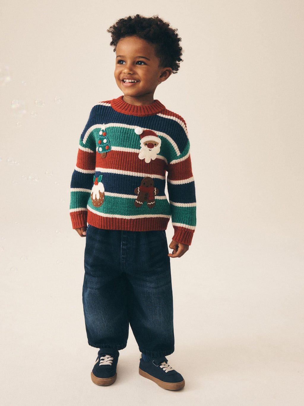 Multi Christmas Crew Neck Jumper (3mths-10yrs)