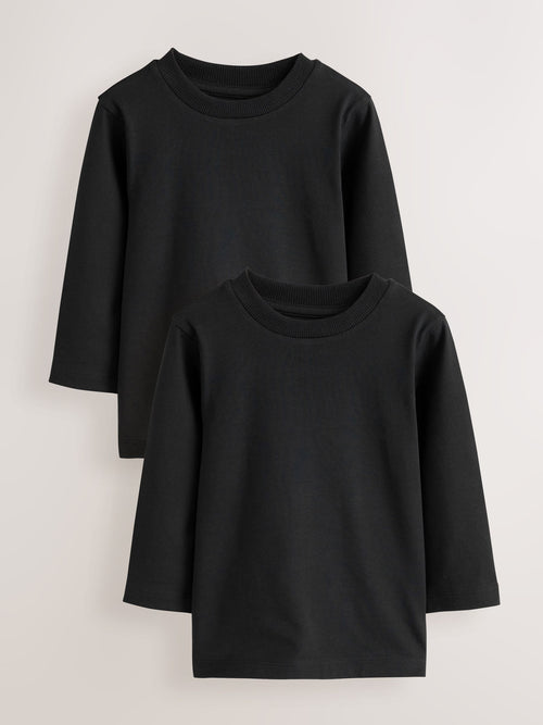 Black Plain T-Shirts 2 Pack (3mths-7yrs)