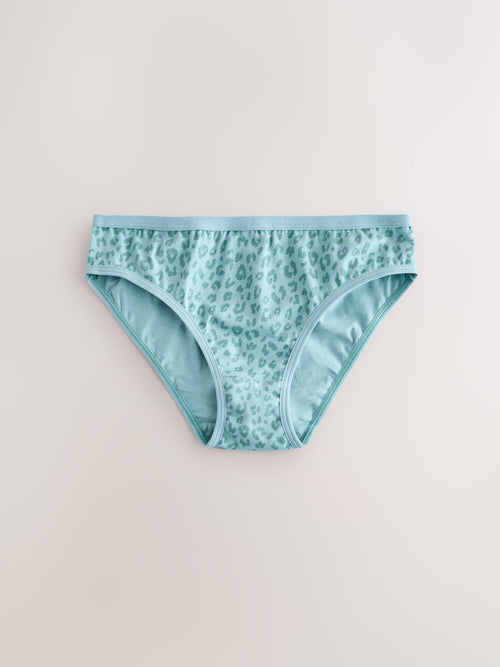 Animal Print Bikini Briefs 5 Pack (5-16yrs)