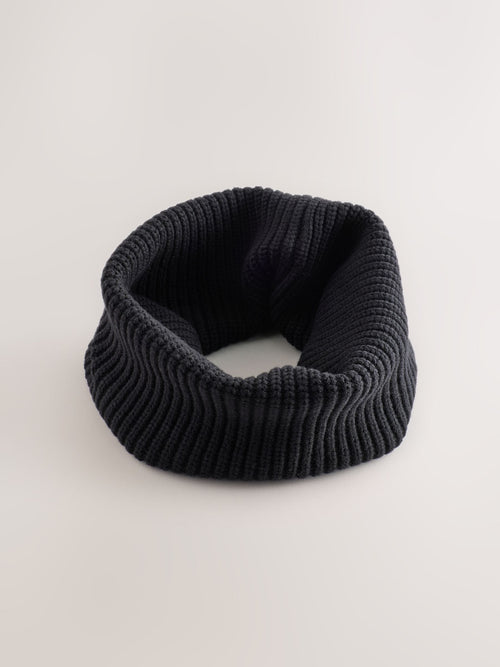 Black Ribbed Knitted Snood (1-16yrs)