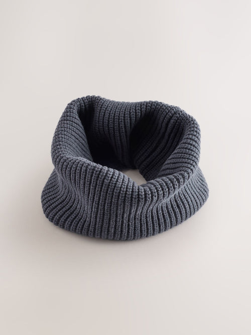 Navy Ribbed Knitted Snood (1-16yrs)
