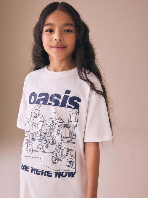 White Oasis Oversized Graphic T-Shirt (3-16yrs)