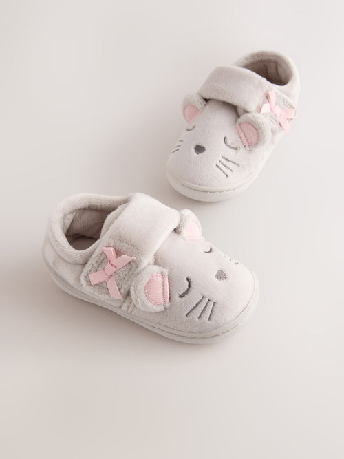 Grey Mouse Cupsole Slippers