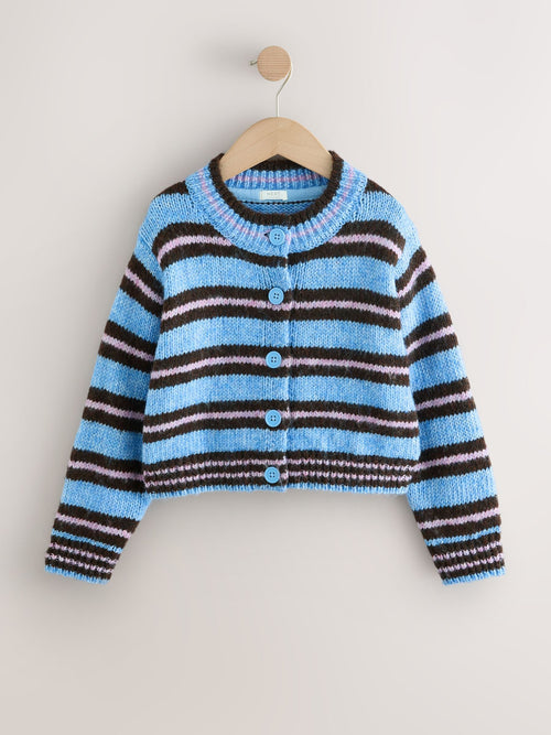 Blue Stripe Knitted Cardigan (3-16yrs)