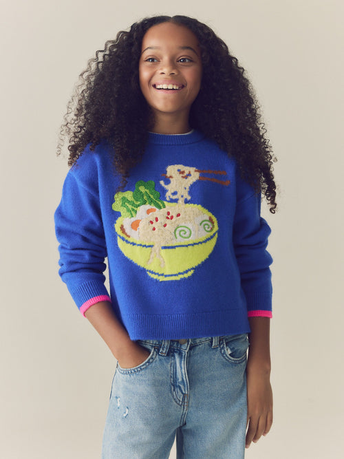 Blue Ramen Bowl Jumper (3-16yrs)