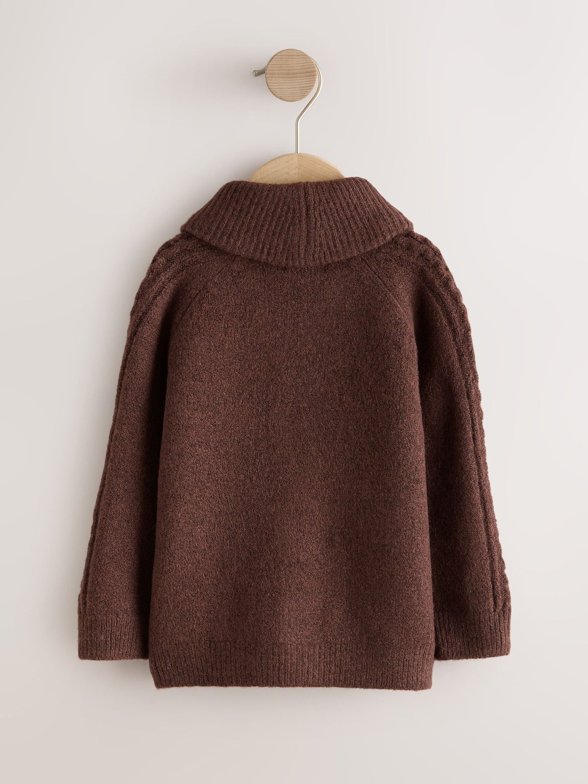 Brown Cable Knit Cardigan (3mths-7yrs)