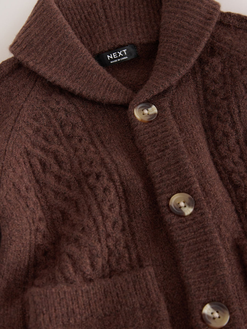 Brown Cable Knit Cardigan (3mths-7yrs)