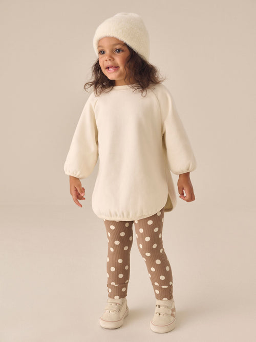 Cream Spot Sweatshirt and Leggings Set (3mths-7yrs)