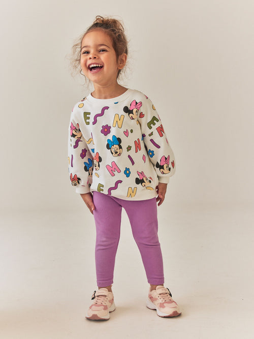 Minnie Mouse Purple Sweatshirt and Leggings Set (6mths-7yrs)