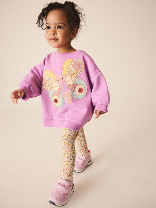 Purple Butterfly Sweatshirt and Leggings Set (3mths-7yrs)