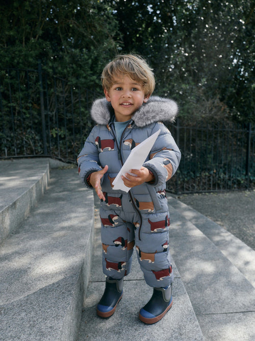 Dog Print Padded Snowsuit (3mths-7yrs)