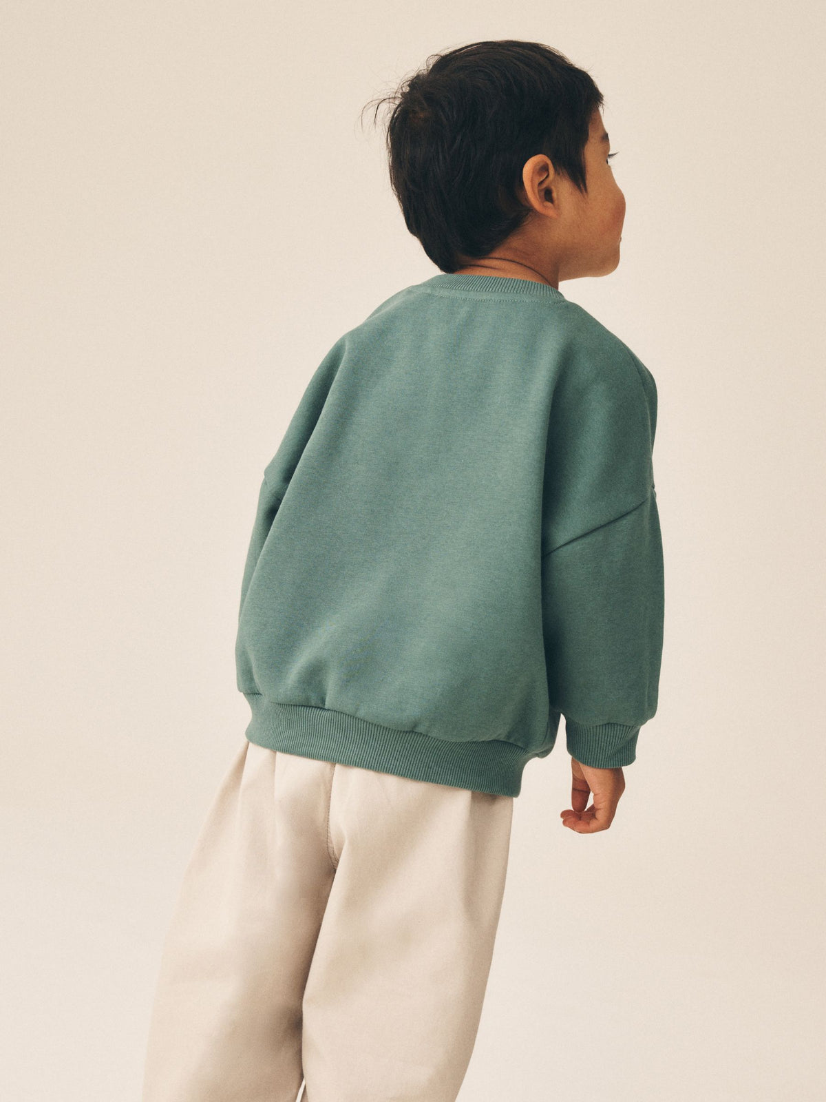 Sage Green Christmas Christmas Crew Neck Sweat Top (3mths-7yrs)