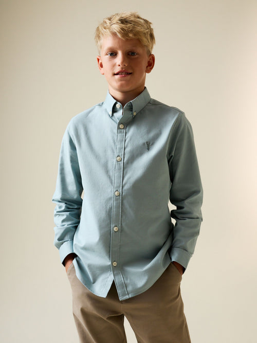 Mineral Green Single Oxford Shirt (3-16yrs)