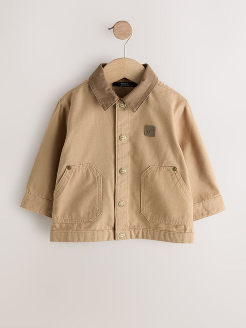 Tan Brown Canvas Overshirt (3mths-7yrs)