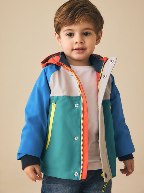 Colourblock Waterproof Fleece Lined Anorak (3mths-7yrs)