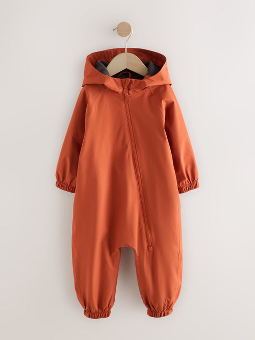 Rust Brown Waterproof Fleece Lined Puddlesuit (3mths-7yrs)