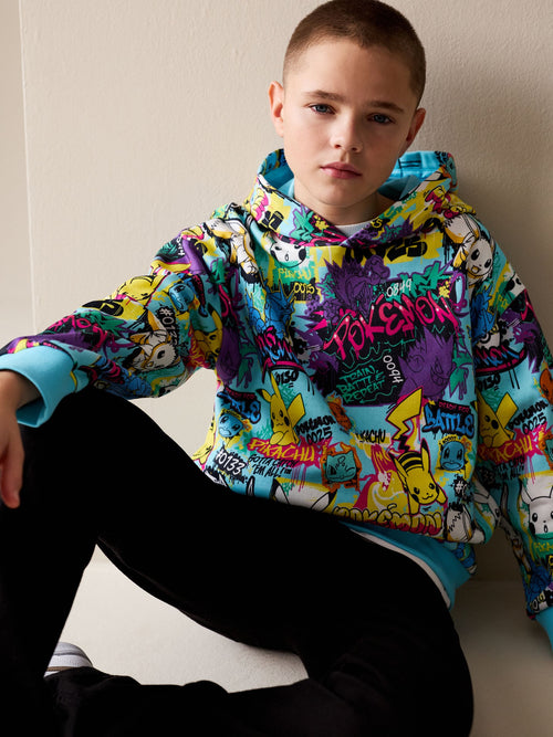 Multicolour Pokemon Hoodie (4-16yrs)