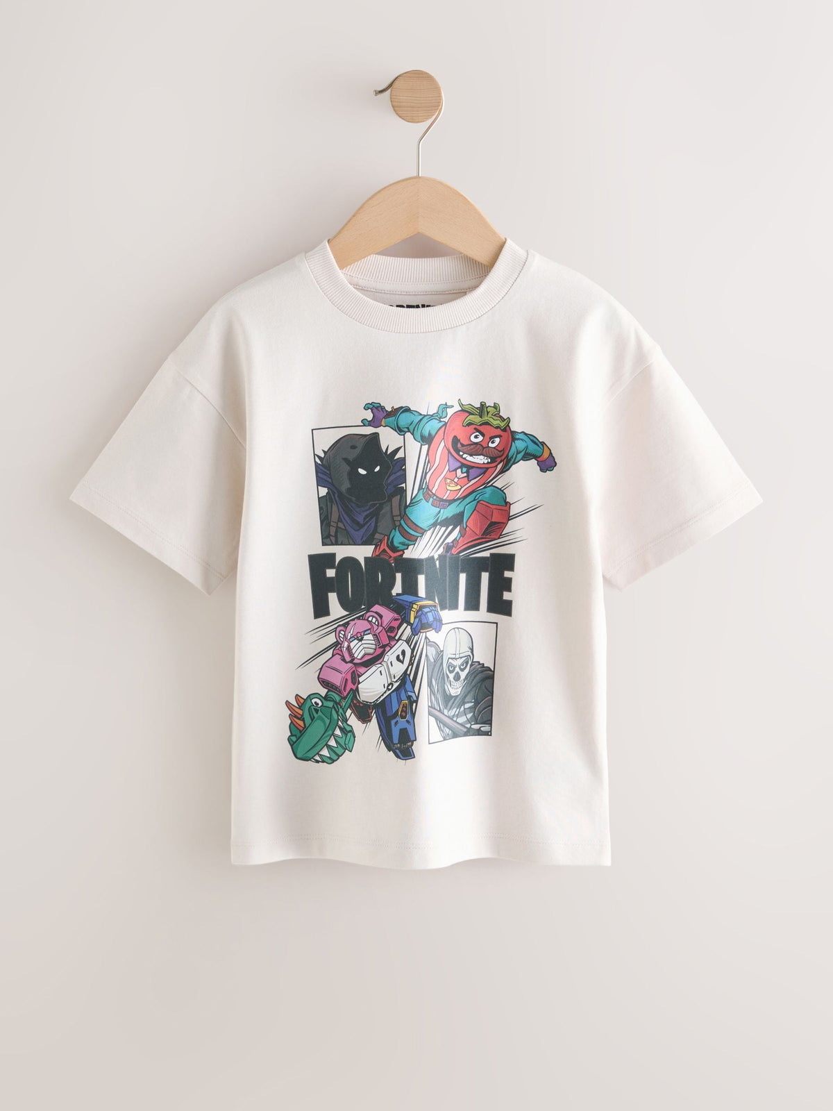 Stone Fortnite Print Short Sleeved T-Shirt (4-16yrs)