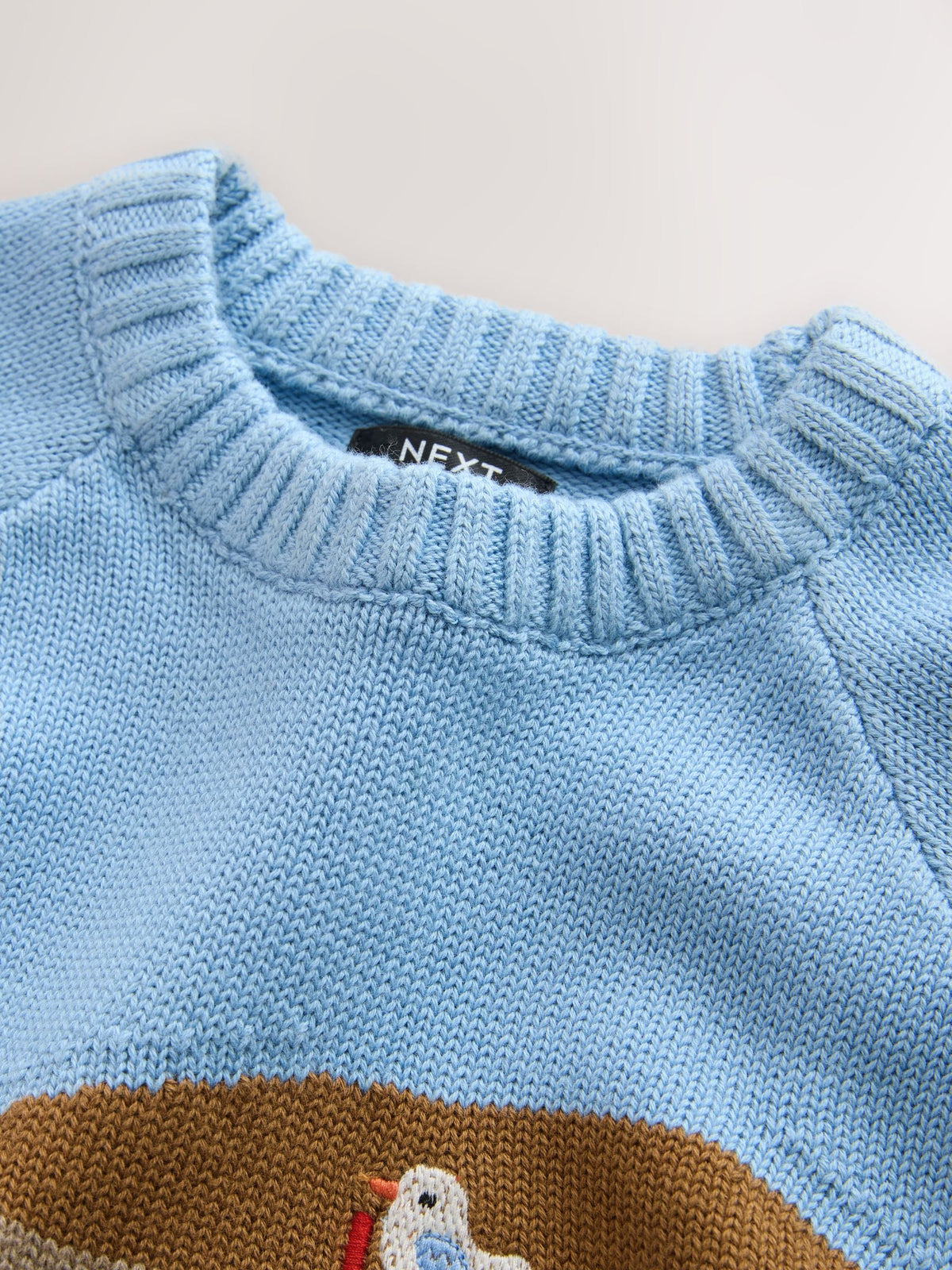Blue Boat Knitted Crew Neck Jumper (3mths-7yrs)