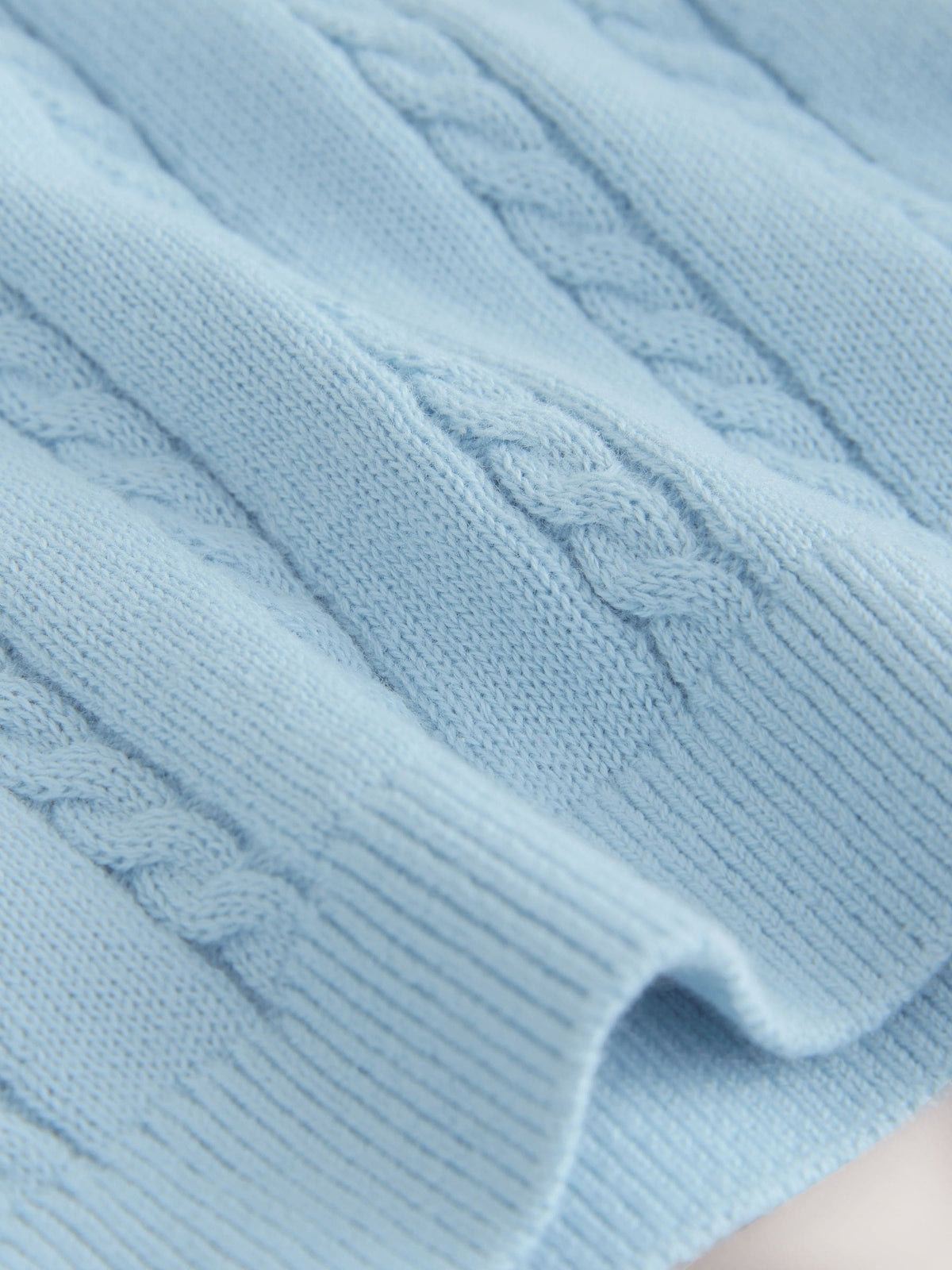 Blue Cable Knit Polo Shirt (3mths-7yrs)