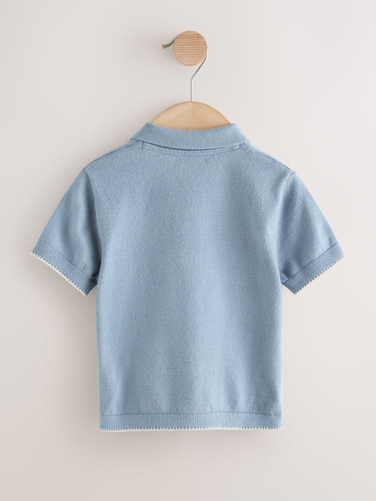 Blue Transport Character Button Neck Knitted Polo Shirt (3mths-7yrs)