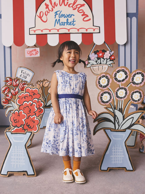 Cath Kidston Blue Floral Sleeveless Prom Dress (3mths-8yrs)