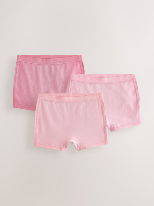 Pink/White Kind To Skin Short Briefs 3 Pack (1.5-14yrs)
