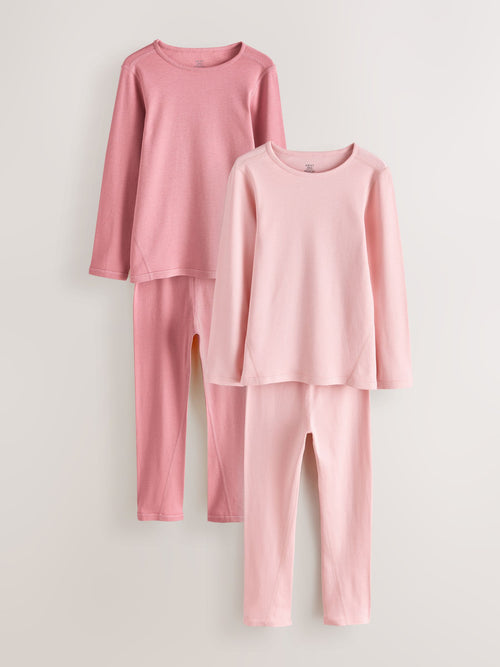 Pink Kind to Skin Pyjamas 2 Pack (9mths-12yrs)