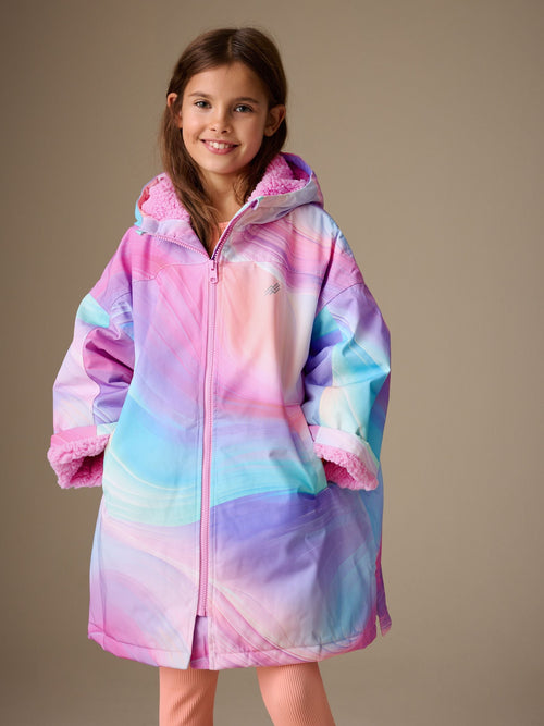Pink Marble Waterproof Changing Robe (3-16yrs)