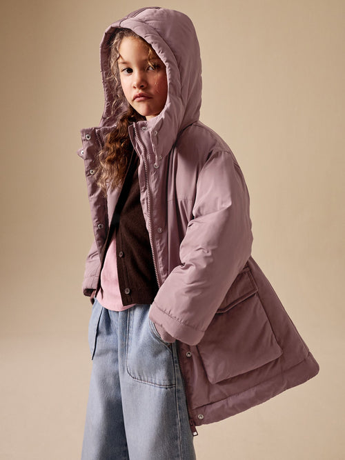 Dusky Pink Shower Resistant Wadded Coat (3-16yrs)