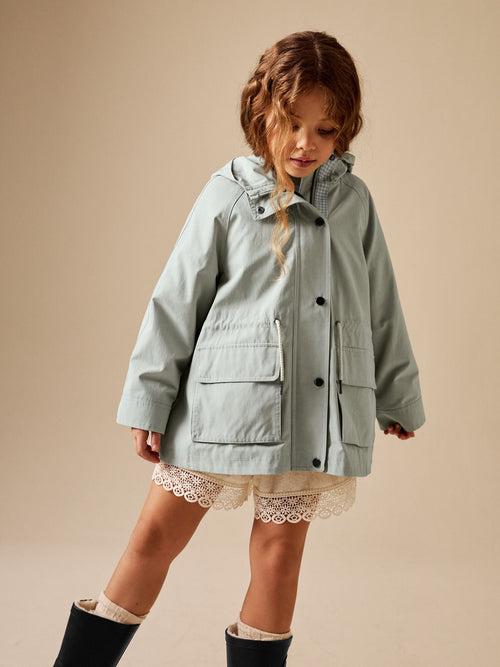 Blue Shower Resistant Raincoat (3-16yrs)