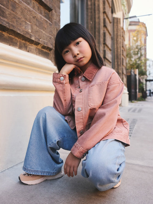 Pink Cord Collar Jacket (3-16yrs)
