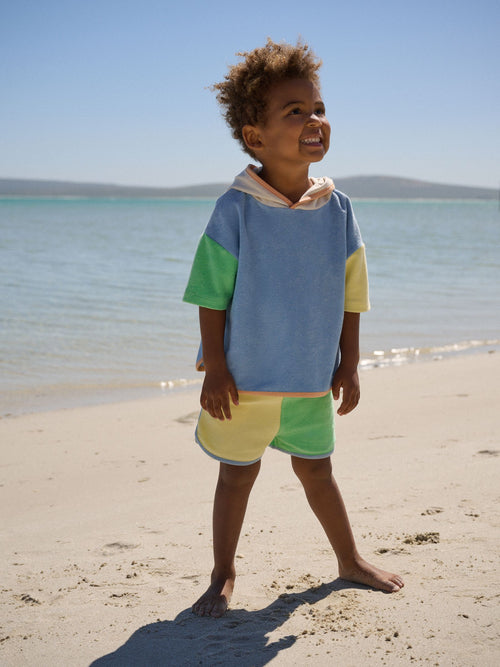Colourblock Towelling Top and Shorts Set (3mths-7yrs)