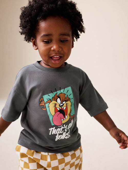 Charcoal Grey Looney Tunes Short Sleeve T-Shirt (3mths-8yrs)