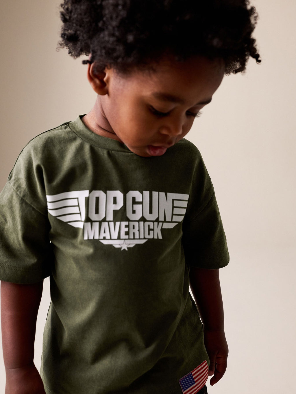 Khaki Green Top Gun Short Sleeve T-Shirt (3mths-8yrs)