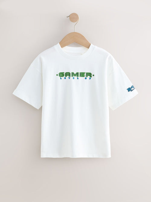 Black Relaxed Fit Graphic Print Short Sleeve T-Shirts 3 Pack (3-16yrs)